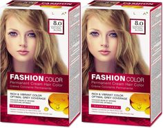 Стойкая крем-краска для волос Rubella, Fashion Color 8.0 Натуральный блонд, 50 мл, 2 шт