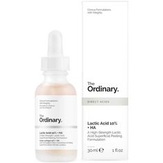 Сыворотка-пилинг The Ordinary с молочной кислотой Lactic Acid 10% + HA 2% Superficial Peel