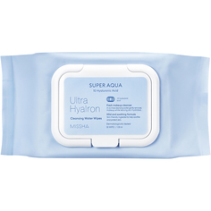 Салфетки Missha Super Aqua Ultra Hyalron для умывания и снятия макияжа, 30 шт