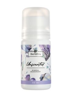 Минеральный шариковый дезодорант HerbEra Unscented Mineral Deodorant без запаха