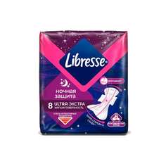 Прокладки женские Libresse Ultra Ночные 8 шт 1 упак