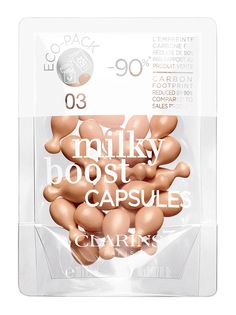 Рефилл тонального флюида для лица в капсулах 3 Clarins Milky Boost Capsules