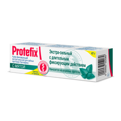 Крем для фиксации зубных протезов Protefix экстра сильный с мятой 47 гр