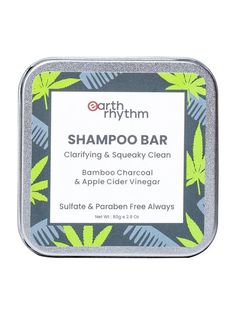 Твердый шампунь для укрепления корней волос Earth Rhythm Charcoal Shampoo Bar