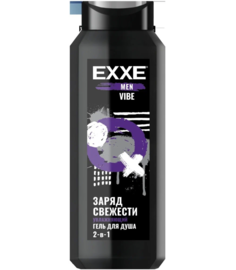 Гель для душа EXXE Men Vibe увлажняющий 2в1 Заряд свежести 400 мл