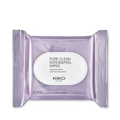 Салфетки очищающие Kiko Milano Pure clean scrub&peel для скрабирования и пилинга