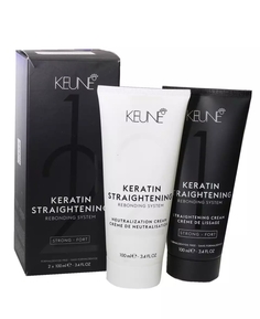 Выпрямляющий нейтрализующий крем Сильный Keratin Straight Pack Strong Keune 2*100 мл