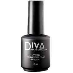 Топ для гель-лака Diva Nail Technology глянцевый финиш для ногтей прозрачный 15 мл