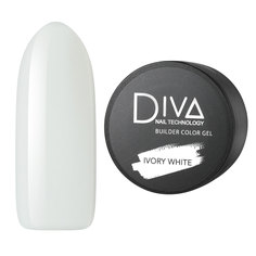 Гель для наращивания ногтей Diva Nail Technology трехфазный камуфлирующий белый 30 г