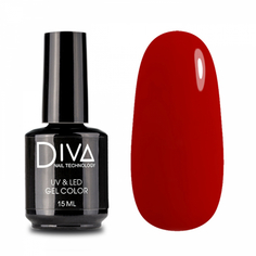 Гель лак для ногтей с блестками Diva Nail Technology плотный светлый розовый 15 мл