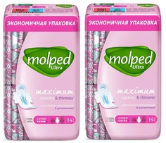 Прокладки Molped Ultra Супер с крылышками 2х14шт