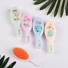 Расческа массажная, 4,5 ? 13 см, цвет МИКС No Brand