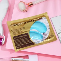 Патчи гидрогелевые для глаз Collagen Crystal, синие 3 шт No Brand