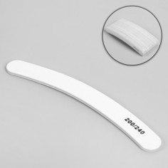 Пилка-наждак, абразивность 200/240, 18 см, фасовка 20 шт, цвет белый (20 шт) No Brand