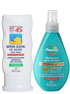 Набор Floresan Молочко для загара Формула 250 SPF45 Крем-блок от загара SPF45