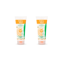 Крем солнцезащитный Family Cosmetics Extra Aloe для всей семьи SPF 45 100 мл2шт