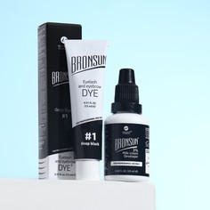 Набор BRONSUN №1, краска для ресниц и бровей цвет черный, 15мл + оксидант-молочко, 20мл Innovator Cosmetics