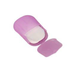 Мыло листовое, в пластинах, 20 шт., в футляре, цвет сиреневый No Brand