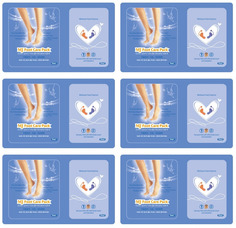 Маска для ног Mijin с гиалуроновой кислотой FOOT CARE PACK 22г 6шт