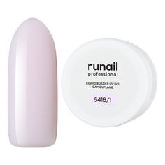 Камуфлирующий жидкий Уф-гель цвет Клубничный зефир №5418/1, 15 мл Ru Nail Professional