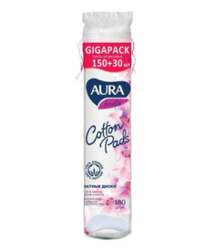 Ватные диски Aura BEAUTY 180шт/уп, 4уп