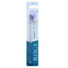 Зубная щетка R.O.C.S. Классическая прозрачная-фиолетовая, средняя