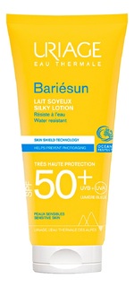 Солнцезащитное шелковистое молочко для лица и тела Uriage Bariesun Lait Soyeux SPF50 100мл