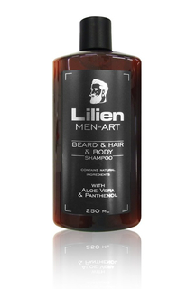 Шампунь Lilien Art Black для мужчин, для бережного очищения бороды, волос и тела, 250 мл