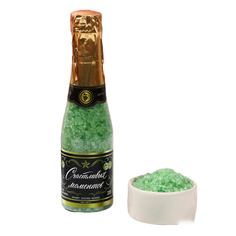 Соль для ванны Счастливых моментов! во флаконе шампанское, 340 г, зелёное яблоко Чистое счастье