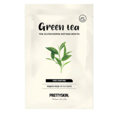 Маска тканевая Prettyskin Total Solution Essential Seat Mask Green Tea успокаивающая 23 г