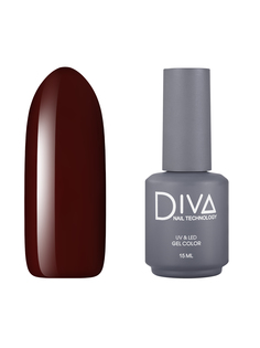 Гель-лак для ногтей Diva Nail Technology плотный темный насыщенный бордовый 15 мл