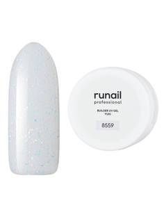 Моделирующий УФ-гель RuNail Professional с хлопьями Юки Builder Uv Gel Yuki №8558 15 г