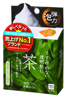 Средство для умывания Cow Brand (Gyunyu Sekken) Shizen Gokochi Green Tea Facial Soap 80 г