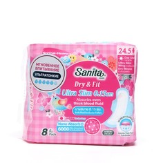 Sanita Прокладки гигиенические SANITA Dry&Fit Ultra Slim, ультратонкие, 8 шт.