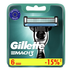 Сменные кассеты Gillette Mach3 3 лезвия 6 шт