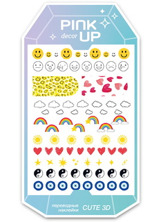 Наклейки для ногтей Pink Up Decor cute 3D тон 82