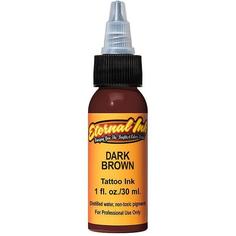 Краска для татуировки, пигмент для тату Eternal Ink Dark Brown, 30мл