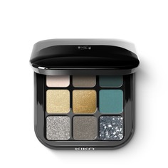 Палитра теней Kiko Milano Glamour multi finish eyeshadow palette 06 Оттенки Зеленого 2,5 г