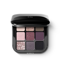 Палитра теней Kiko Milano Glamour multi finish eyeshadow palette 04 Лиловый Выбор 2,5 г