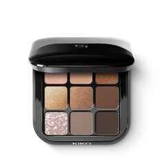 Палитра теней Kiko Milano Glamour multi finish eyeshadow palette 01 Оттенки Земли 2,5 г