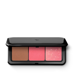 Палетка румян и бронзеров Kiko Milano Multi finish trio blush & bronzer palette 03 Розовый