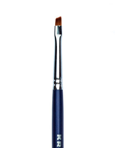 Кисть из нейлона со скосом №4 (Цв: Blue) No Brand