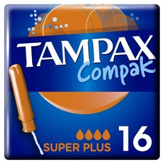 Тампоны Tampax Compak Super Plus Duo, с аппликатором, 16 шт