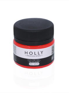 Декоративный гель для волос, лица и тела COLOR GEL Holly Professional, Neon, 20 мл Red