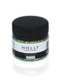 Декоративный гель для волос, лица и тела GLITTER GEL Holly Professional, 20 мл (Цв: Green) No Brand