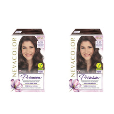 Стойкая крем-краска для волос Nevacolor Premium 6.35 Карамельный шоколад 2шт