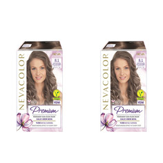 Стойкая крем-краска для волос Nevacolor Premium 8.1 Пепельно-русый 2шт