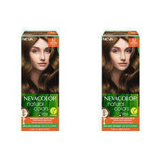 Стойкая крем-краска для волос Nevacolor Natural Colors 6.3 Скорлупа лесного ореха 2 шт.