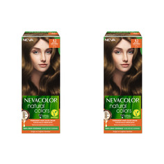 Стойкая крем-краска для волос Nevacolor Natural Colors 6.3 Скорлупа лесного ореха 2 шт.