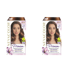 Стойкая крем-краска для волос Nevacolor Premium 7.34 Янтарь 2 шт.